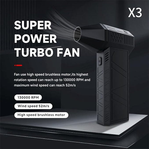 Powerful Turbo Fan,High-Speed 130,000 RPM