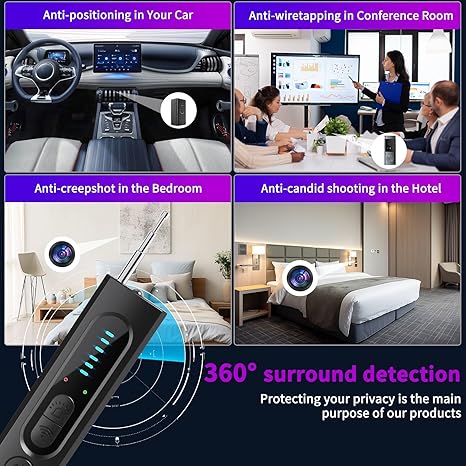 Upgraded Portable Hidden Camera Detector, Mini Anti-Spy Camera Detector for Travel